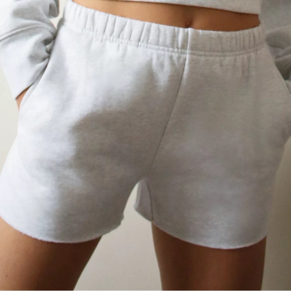 Aritzia Light Gray Terry Shorts